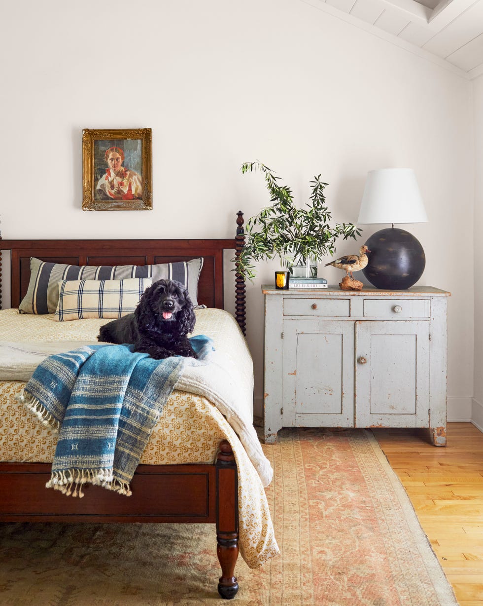 Curtis California white bedroom white bedroom with wood spool bed and primitive painted dresser