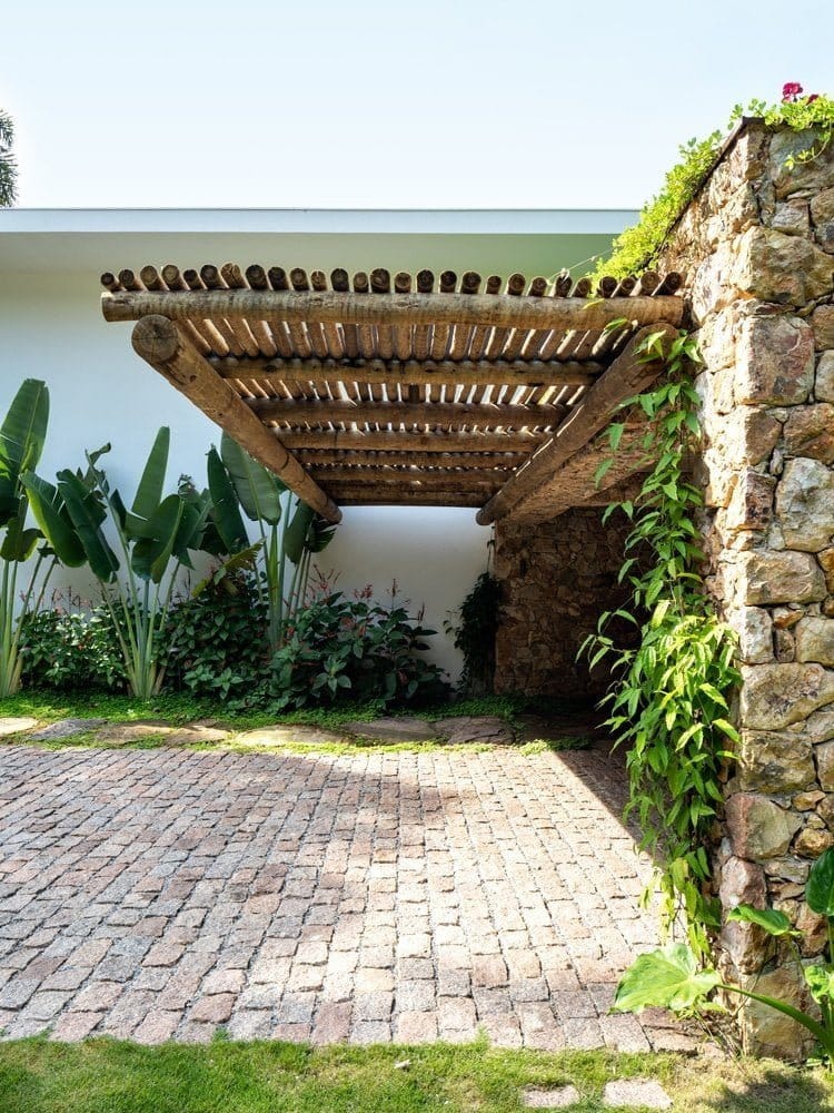 stone wood houses