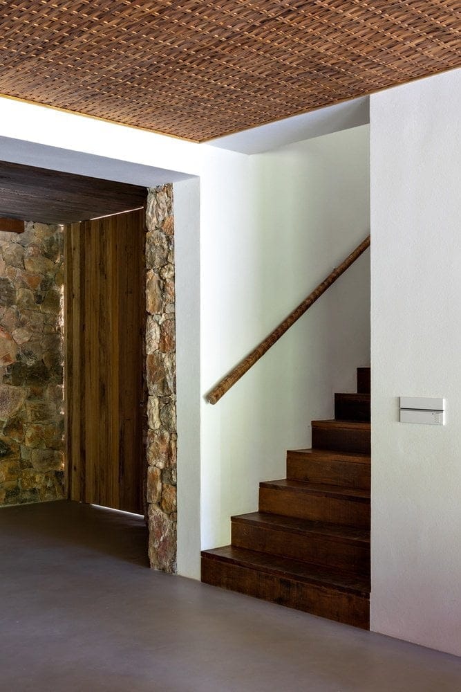 stone and wood house