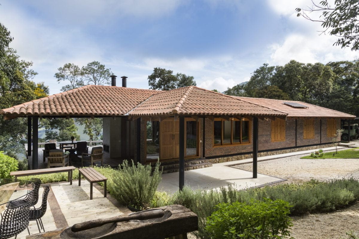 single story brick house