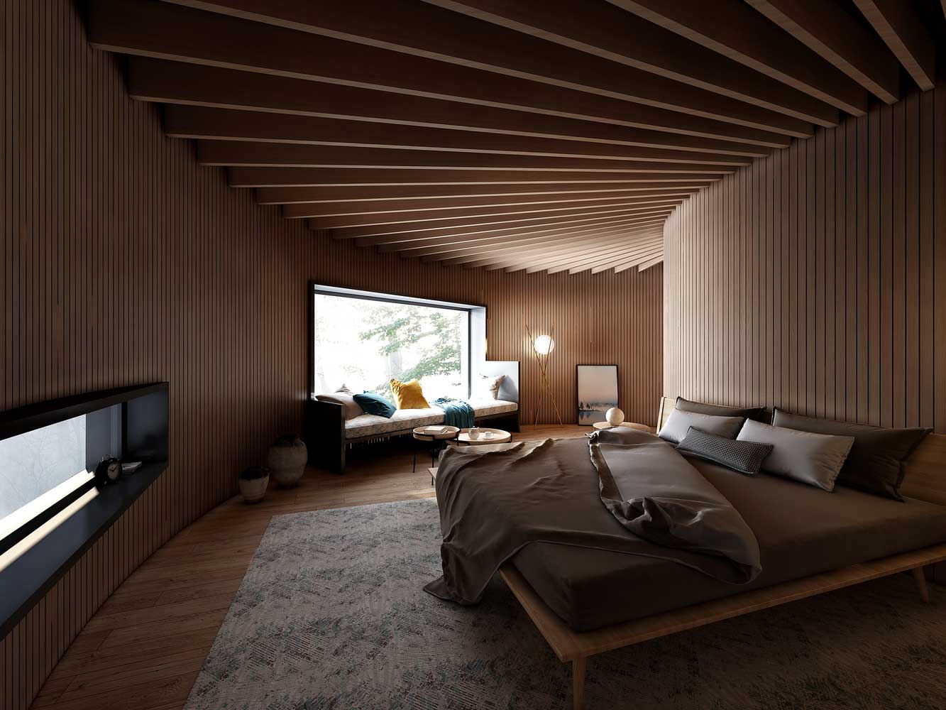 UNIQUE DESIGN OF A WOODEN HOUSE WITH A CURVED ROOF / TREEWOW O