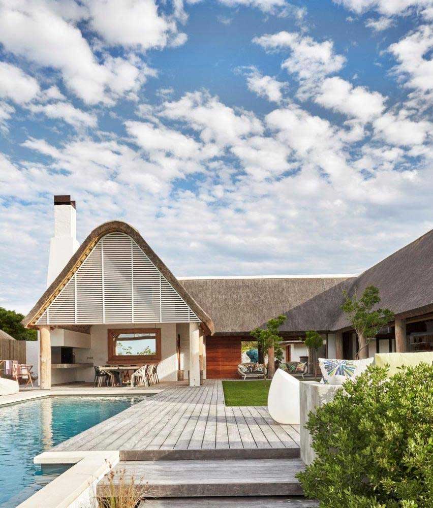 thatched roof cottage