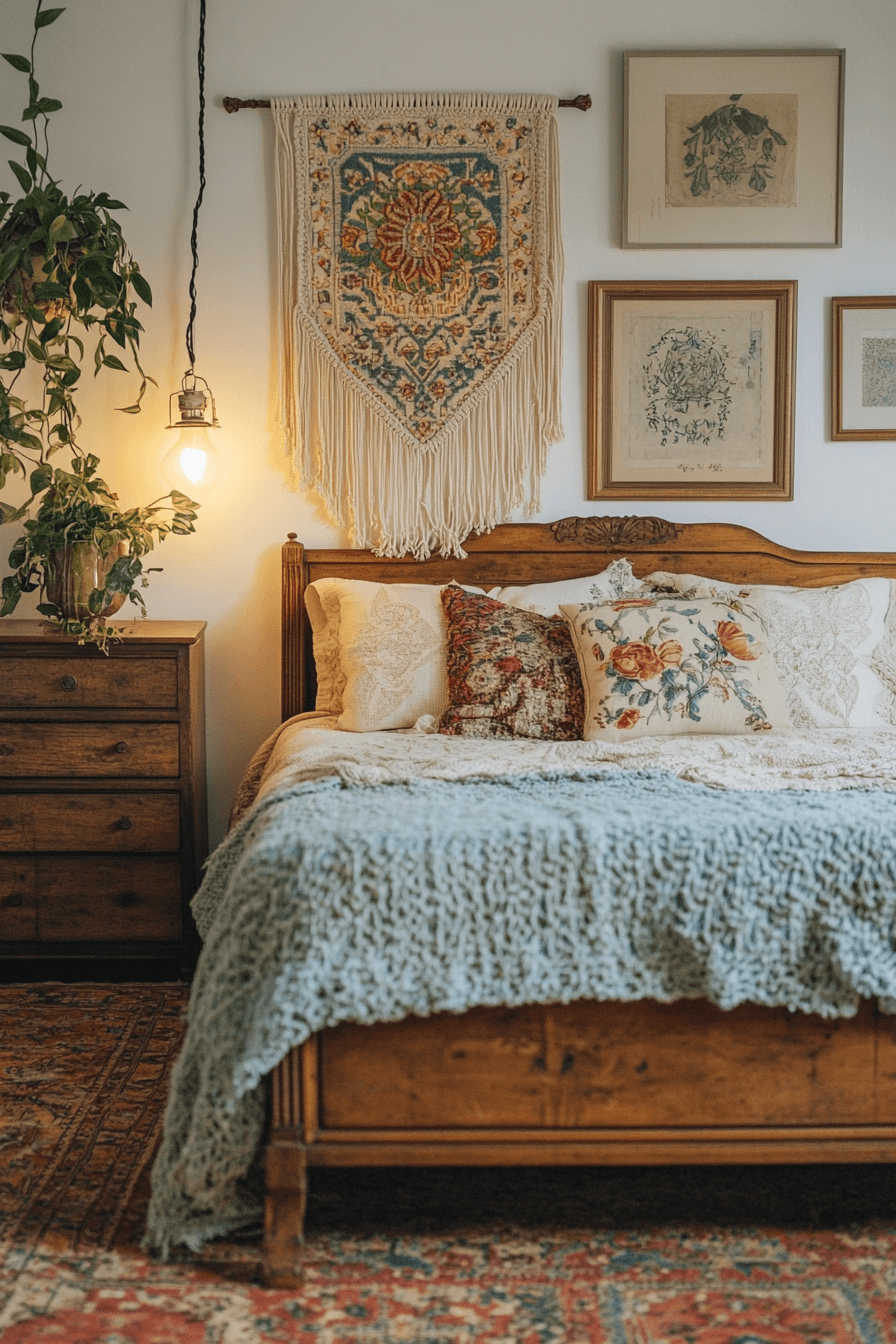 29 Boho Vintage Bedroom Inspirations That Bring Together Style and Comfort boho vintage bedroom