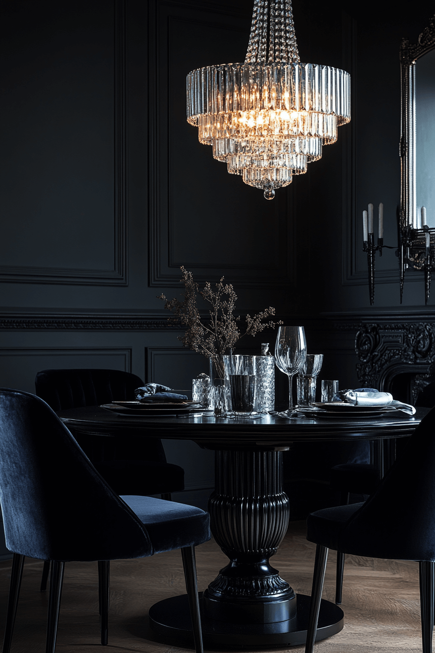 29 Moody Dining Room Ideas to Create a Warm and Stylish Gathering Spot moody dining room