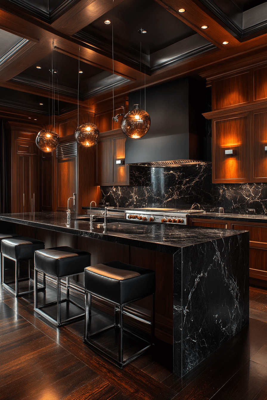 29 Dark Kitchen Aesthetic Inspirations to Create a Bold Cooking Space dark kitchen aesthetic