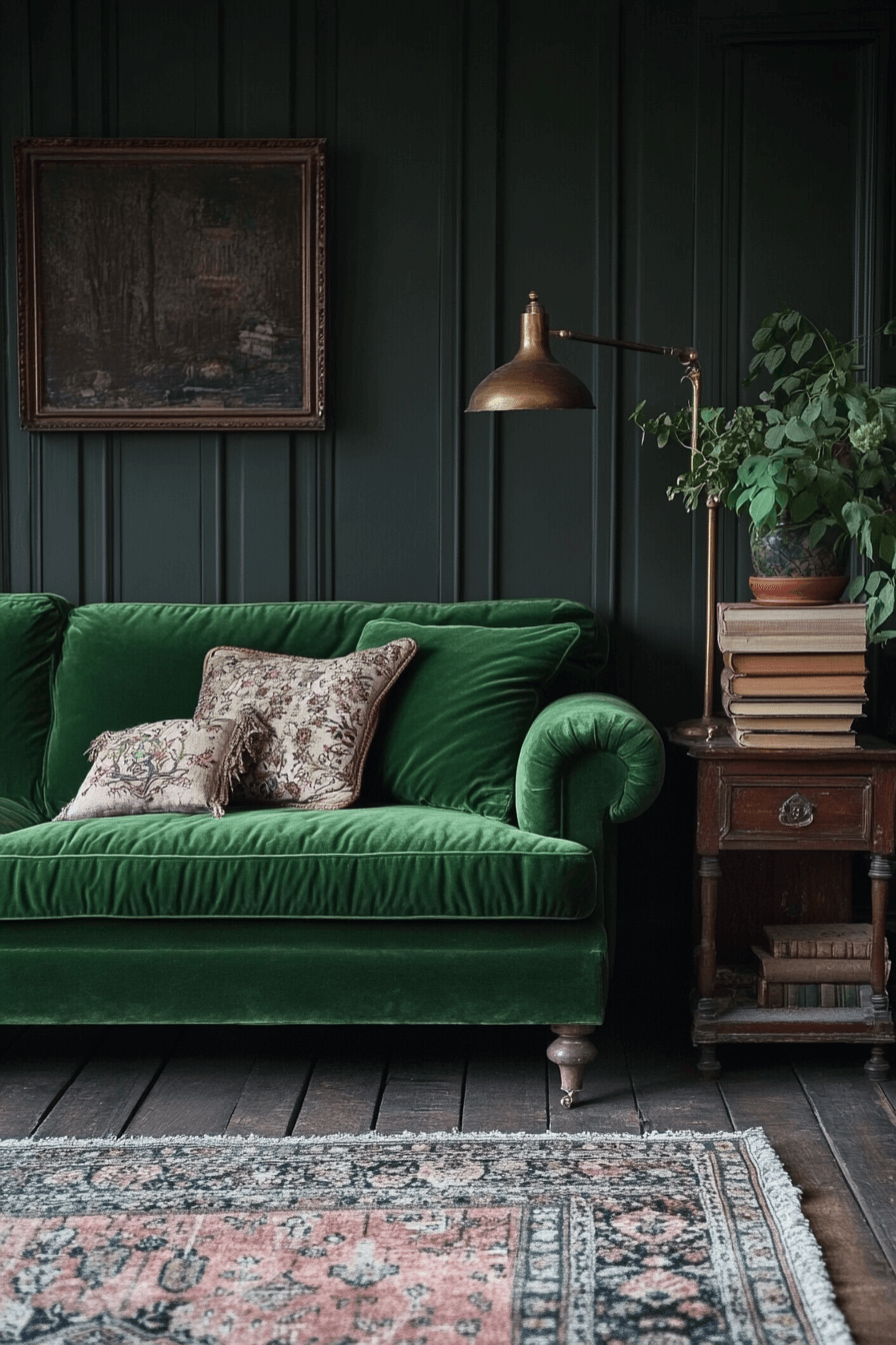 29 Moody Vintage Living Room Ideas That Bring Classic Elegance to Life moody vintage living room