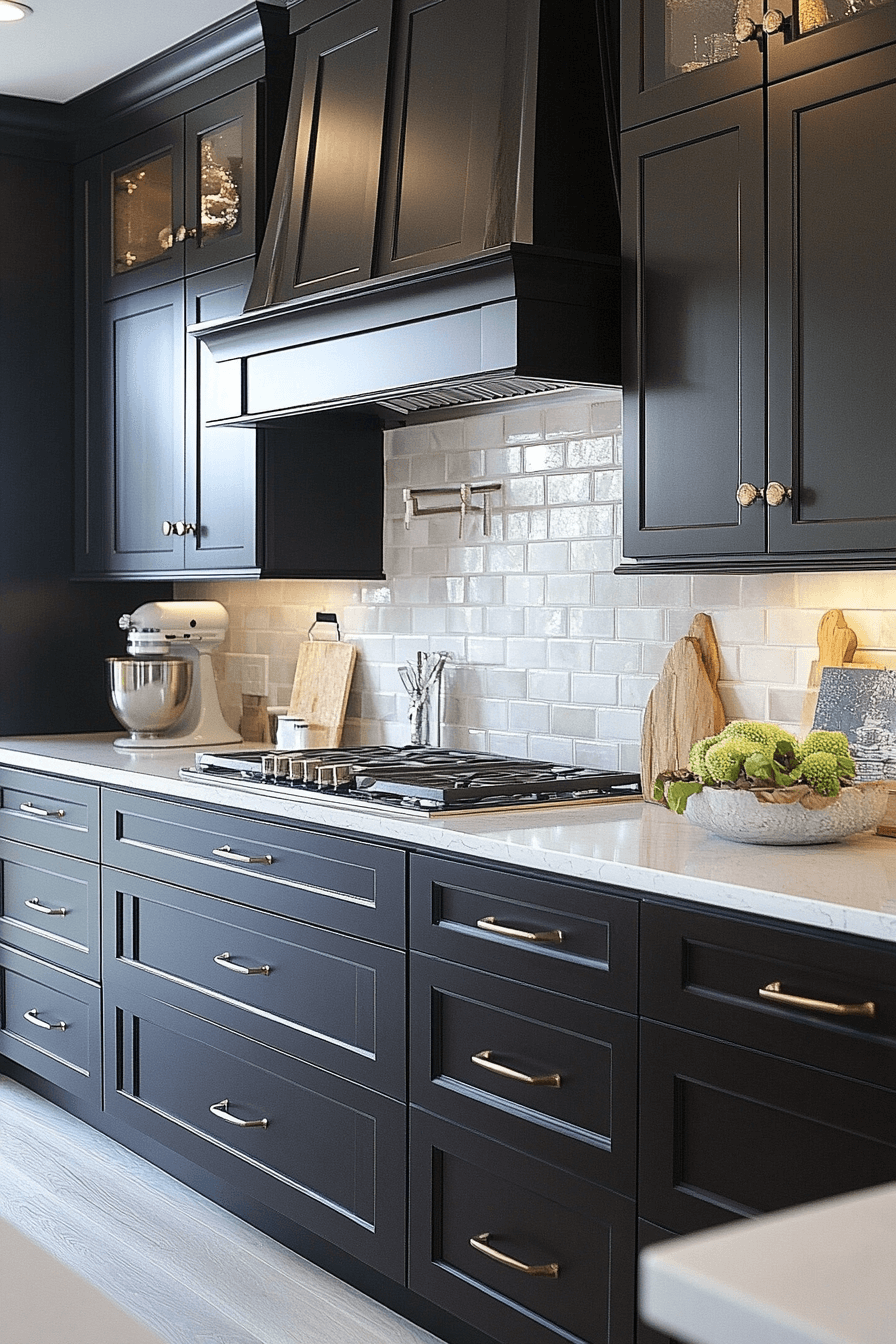 29 Moody Kitchen Cabinets That Turn Everyday Cooking Into a Mood moody kitchen cabinets