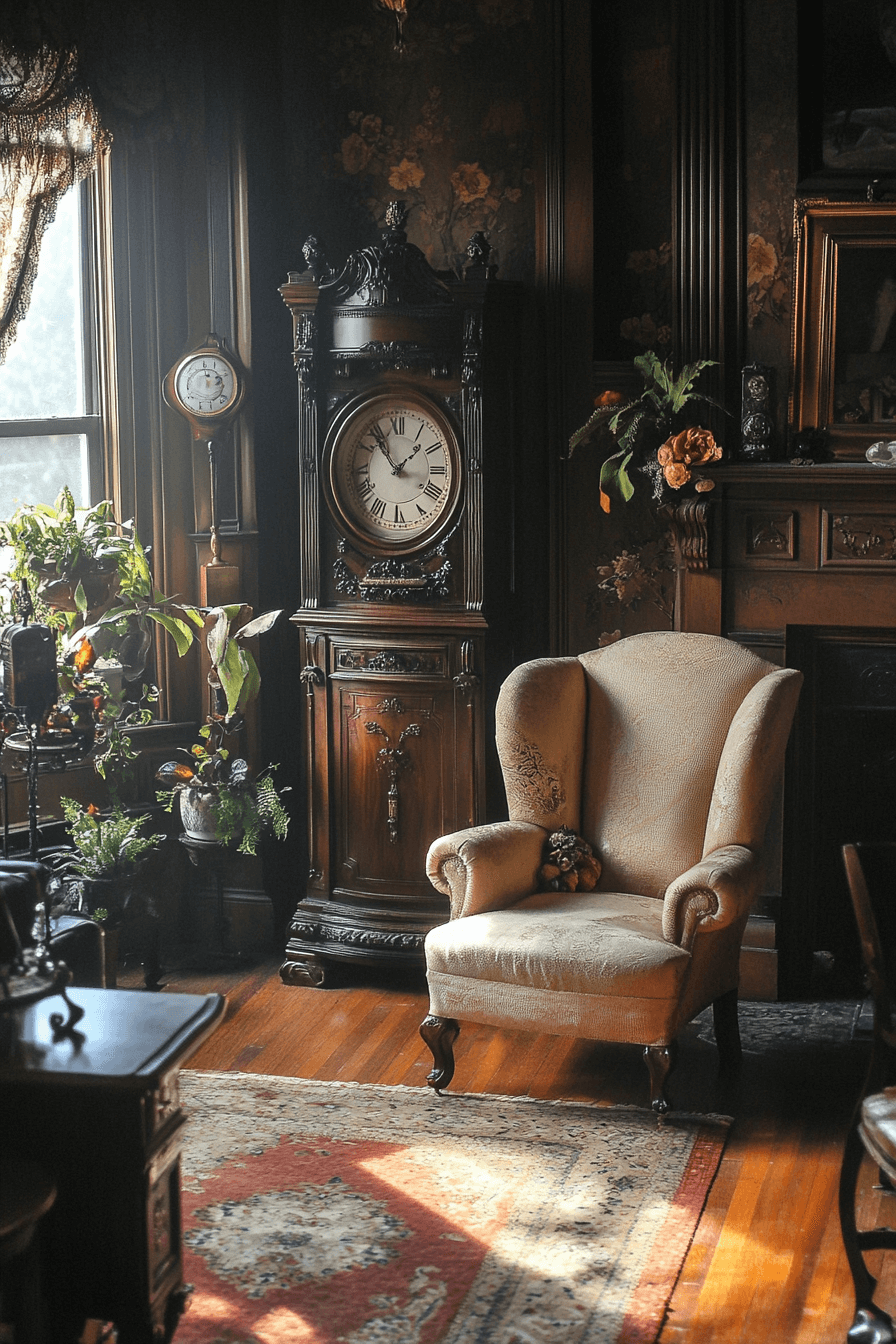 29 Moody Vintage Living Room Ideas That Bring Classic Elegance to Life moody vintage living room