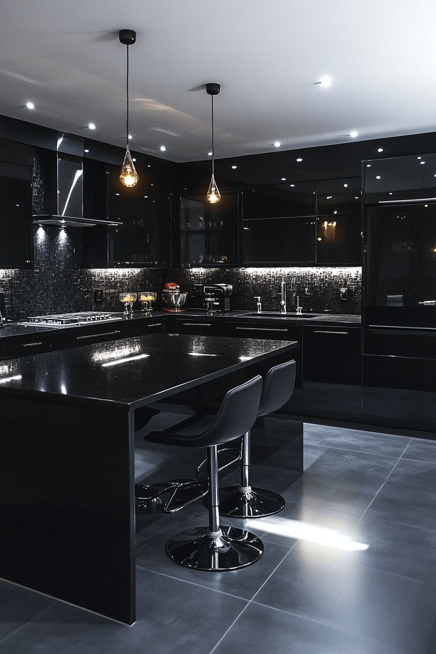 29 Dark Kitchen Aesthetic Inspirations to Create a Bold Cooking Space dark kitchen aesthetic