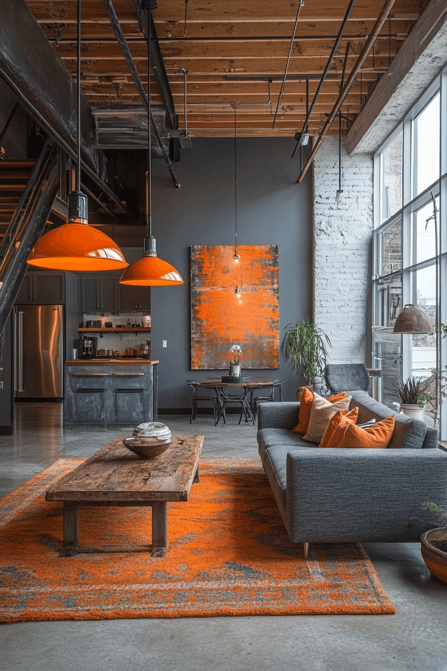 29 Grey and Orange Living Room Designs That Celebrate Contrast and Style Grey and orange living room