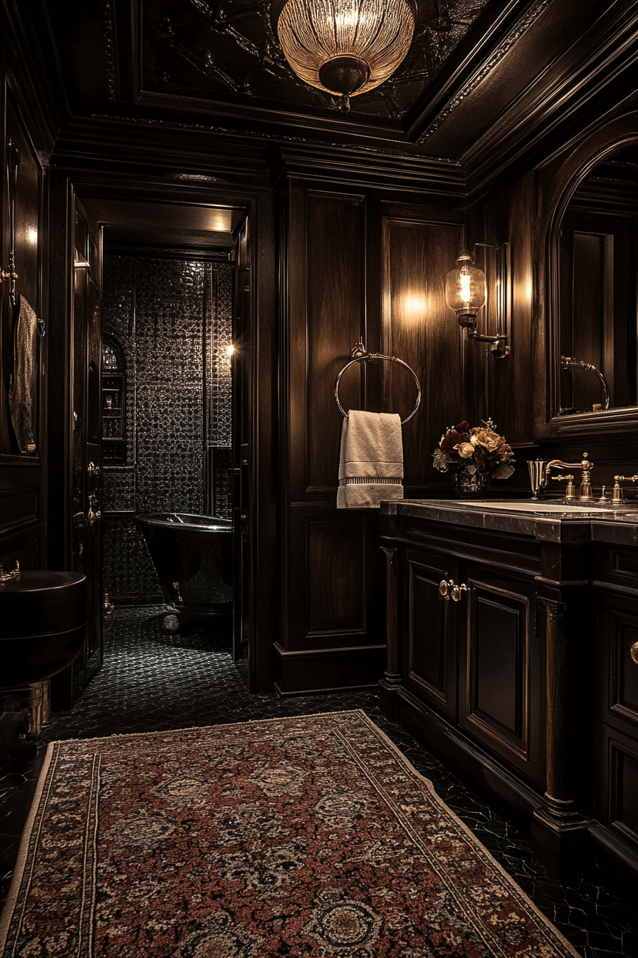 29 Moody Vintage Bathroom Ideas That Bring Classic Beauty to Your Home moody vintage bathroom
