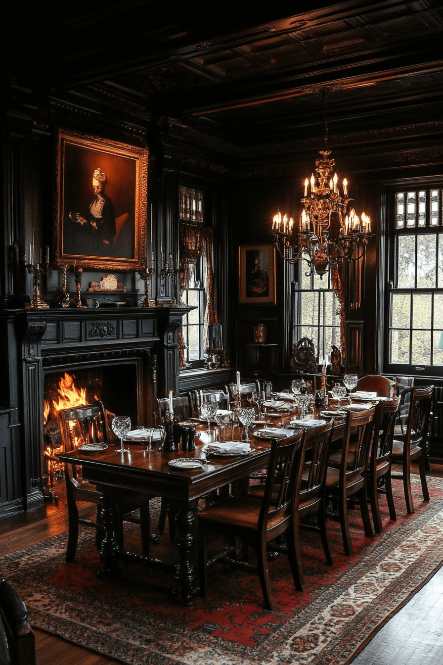 29 Moody Vintage Dining Room Ideas That Turn Mealtime Into a Mood moody vintage dining room