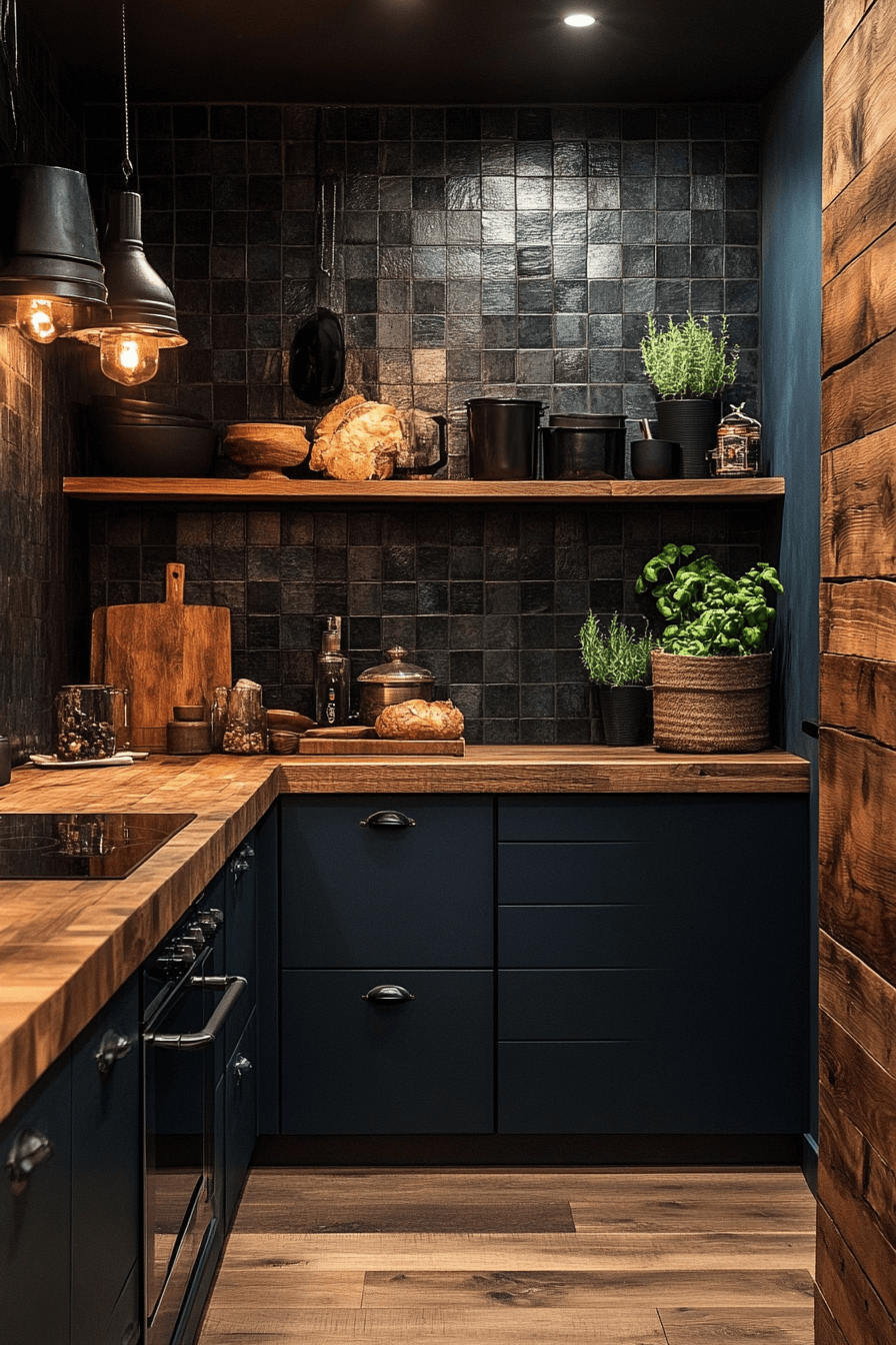 29 Small Moody Kitchen Inspirations That Turn Darkness into Delight small moody kitchen