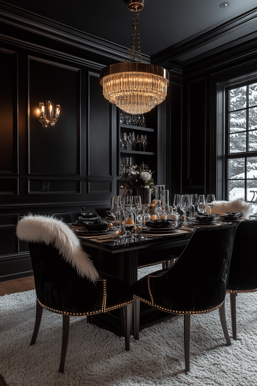 29 Moody Dining Room Ideas to Create a Warm and Stylish Gathering Spot moody dining room