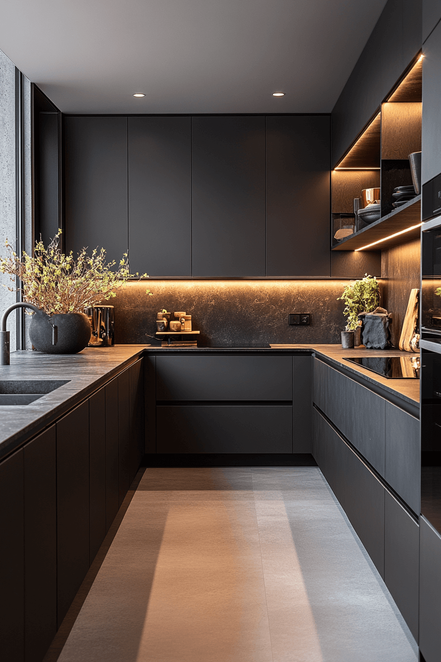29 Moody Kitchen Cabinets That Turn Everyday Cooking Into a Mood moody kitchen cabinets