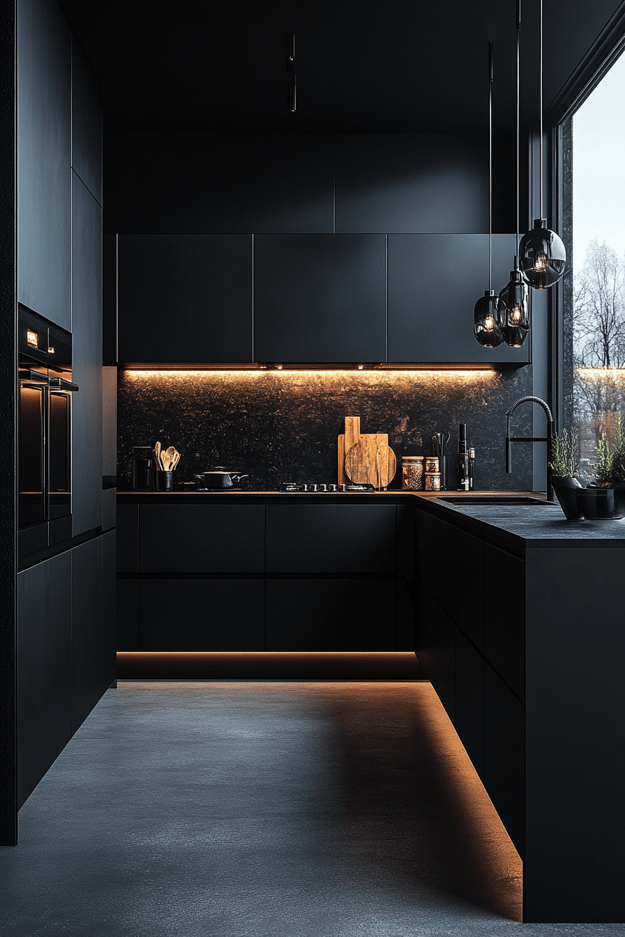 29 Small Moody Kitchen Inspirations That Turn Darkness into Delight small moody kitchen