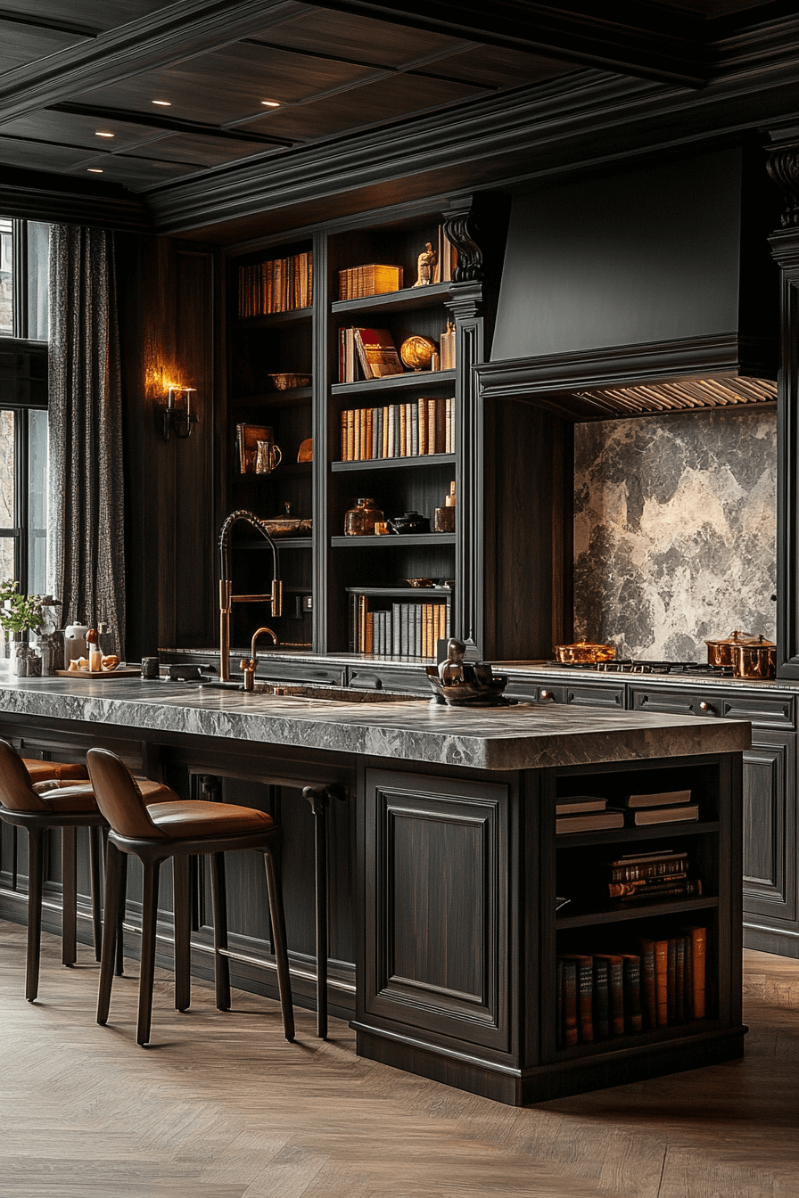 29 Dark Academia Kitchen Inspirations for a Thoughtfully Styled Space dark academia kitchen