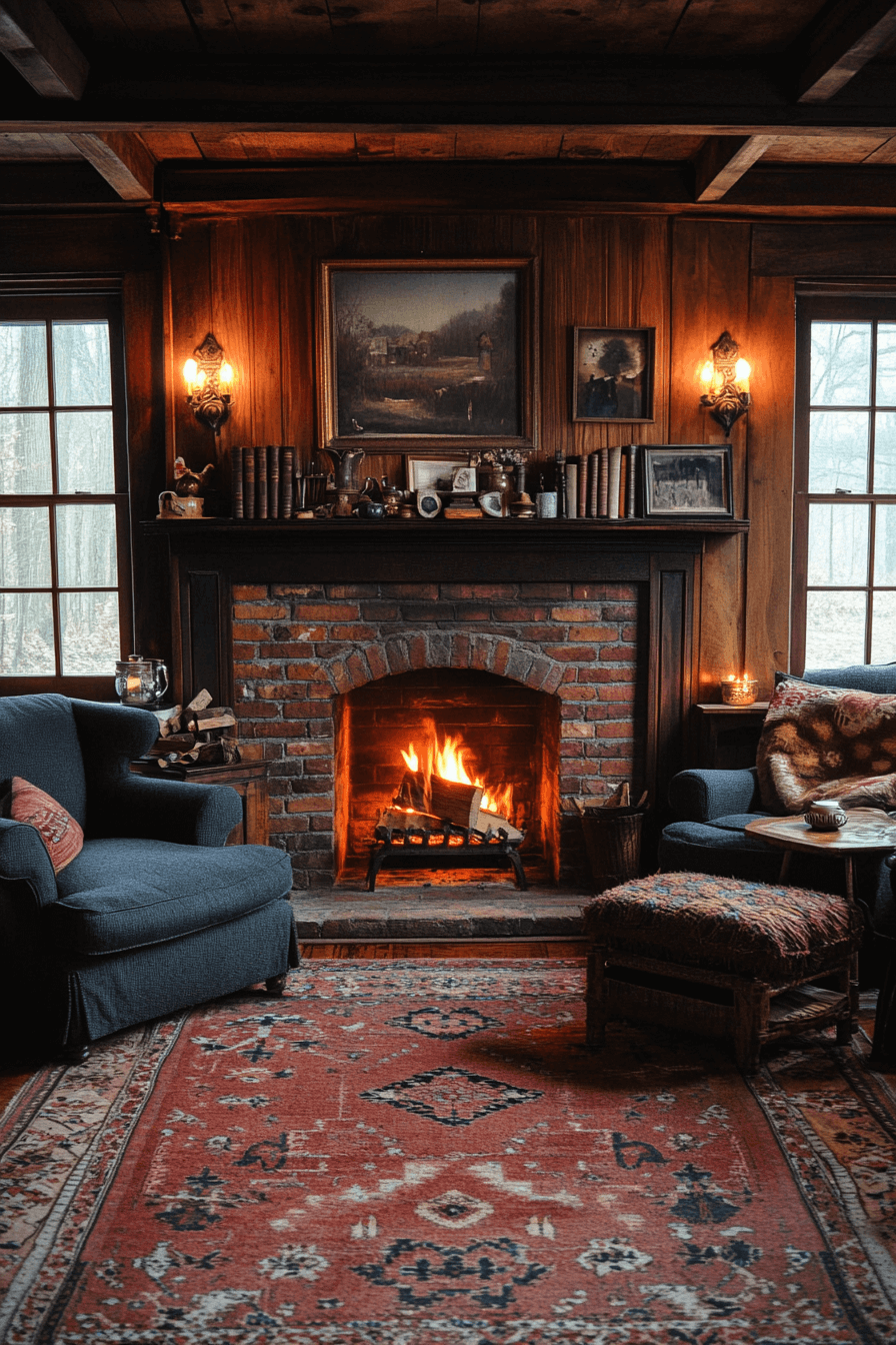 29 Moody Vintage Living Room Ideas That Bring Classic Elegance to Life moody vintage living room
