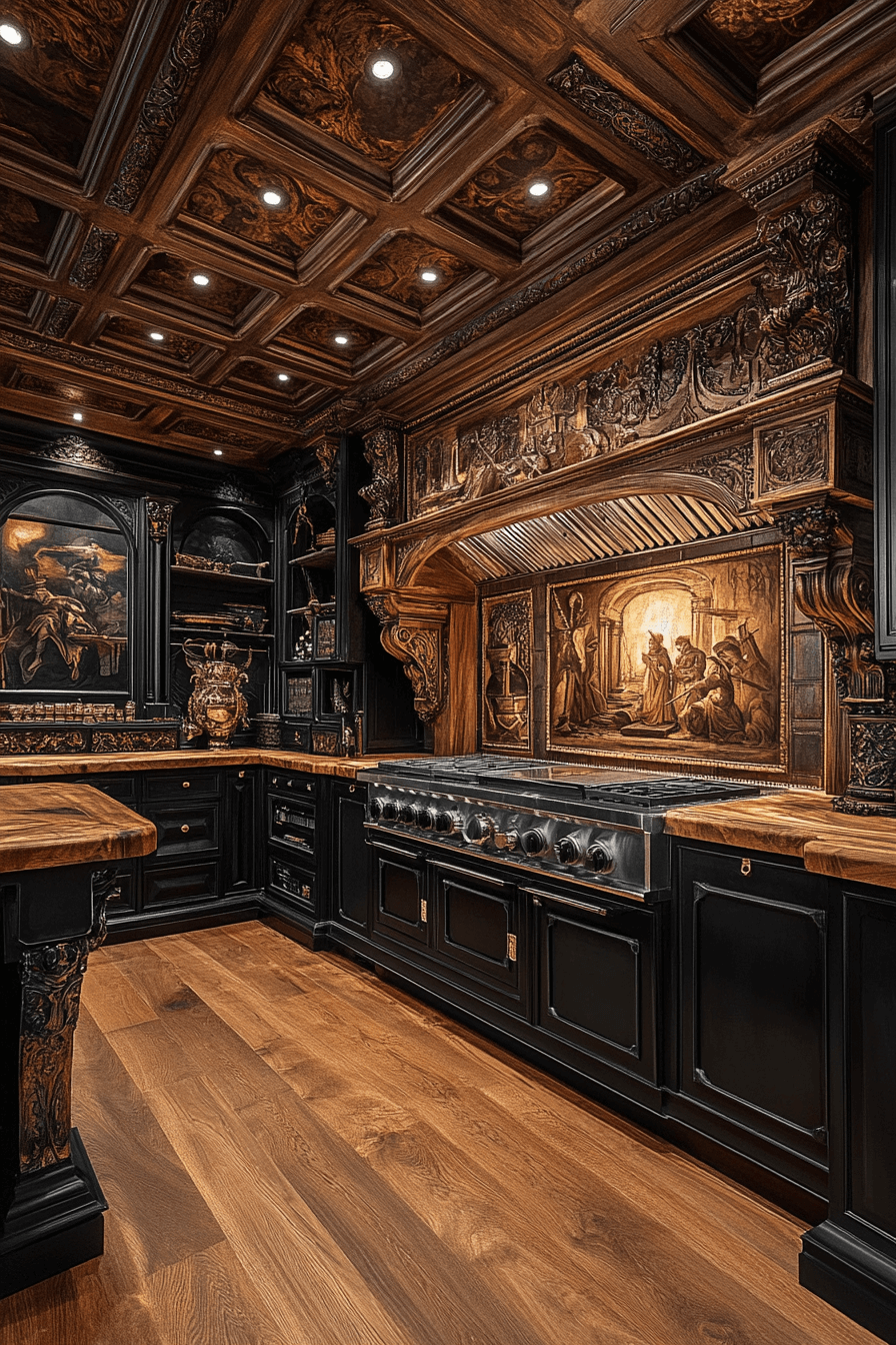 29 Dark Academia Kitchen Inspirations for a Thoughtfully Styled Space dark academia kitchen