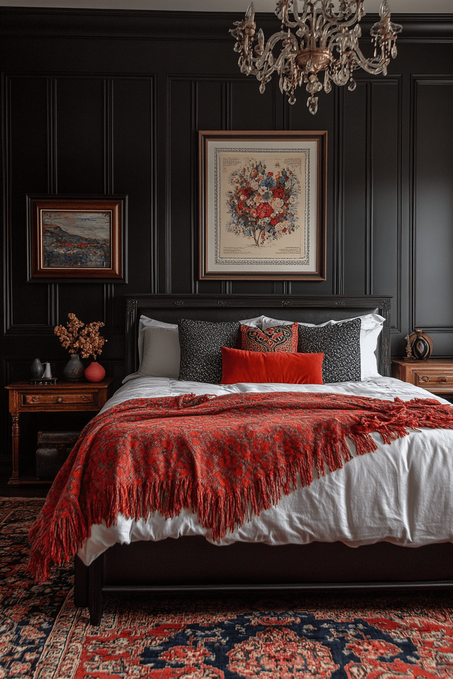 29 Boho Gothic Bedroom Ideas to Mix Vintage Charm with Bold Statement Pieces boho gothic bedroom