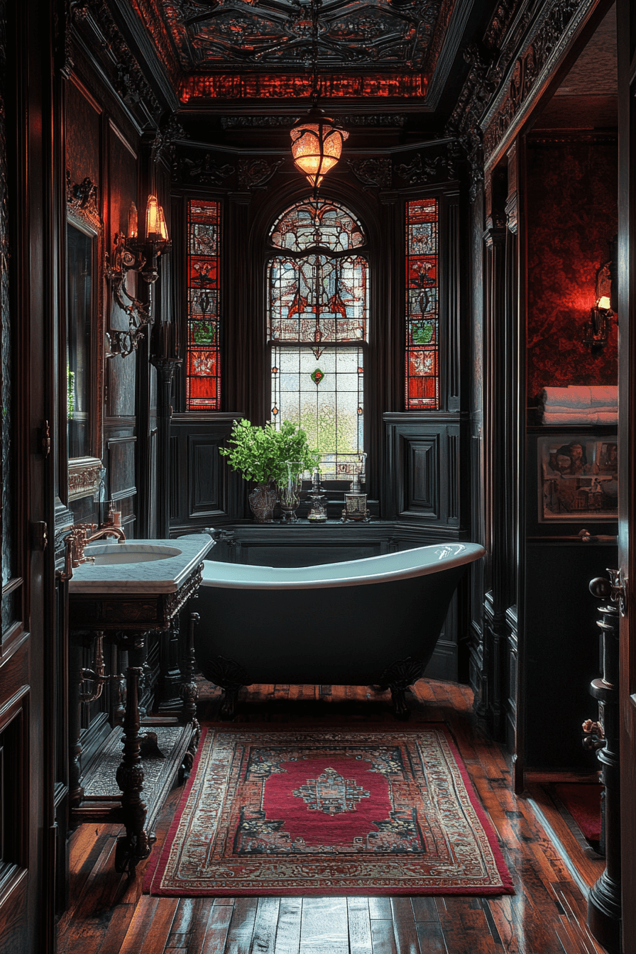 29 Moody Vintage Bathroom Ideas That Bring Classic Beauty to Your Home moody vintage bathroom