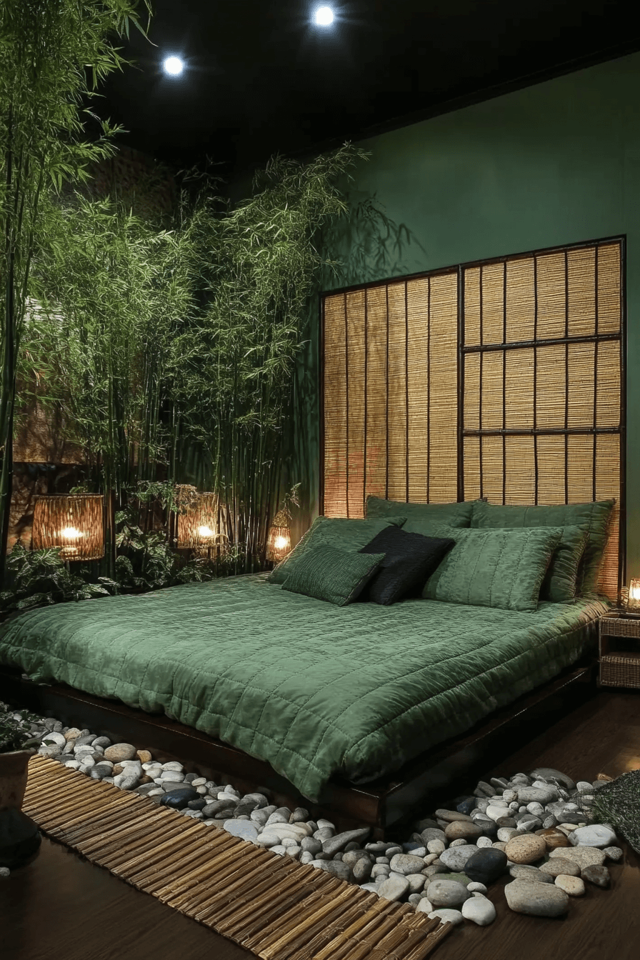 29 Moody Green Bedroom Inspirations for a Perfect Balance of Tranquility and Drama moody green bedroom