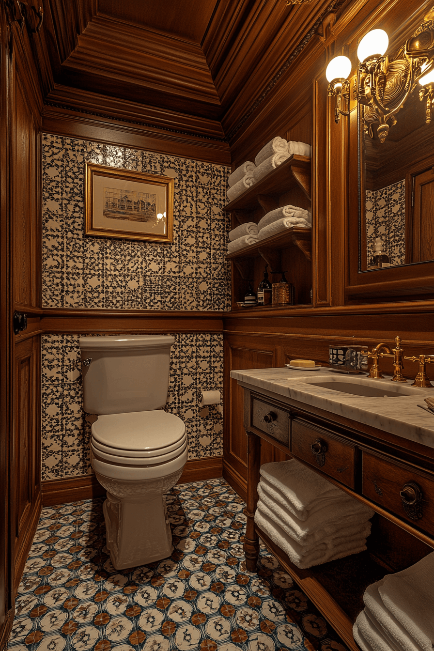 29 Moody Vintage Bathroom Ideas That Bring Classic Beauty to Your Home moody vintage bathroom