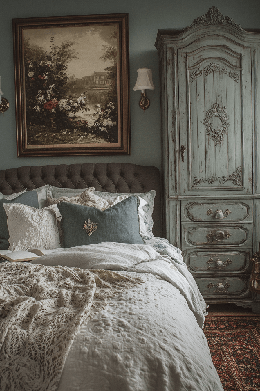 29 Moody Vintage Bedroom Designs That Blend Nostalgia with Style moody vintage bedroom
