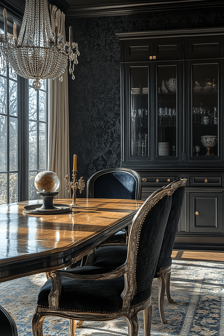 29 Moody Vintage Dining Room Ideas That Turn Mealtime Into a Mood moody vintage dining room