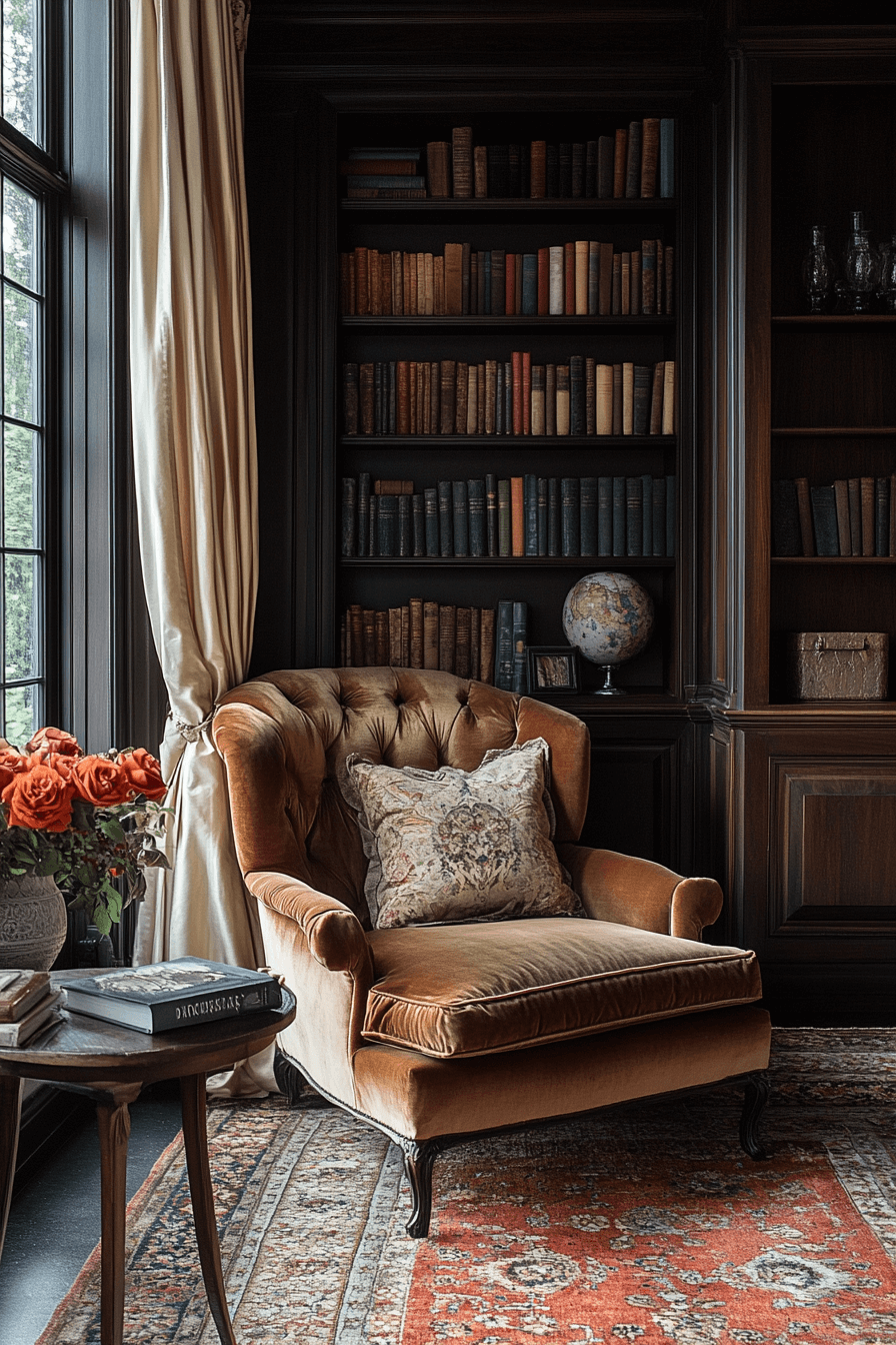 29 Moody Vintage Living Room Ideas That Bring Classic Elegance to Life moody vintage living room