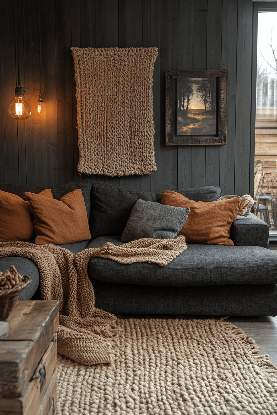 29 Charcoal Sofa Living Room Inspirations for a Bold and Sophisticated Look Charcoal sofa living room