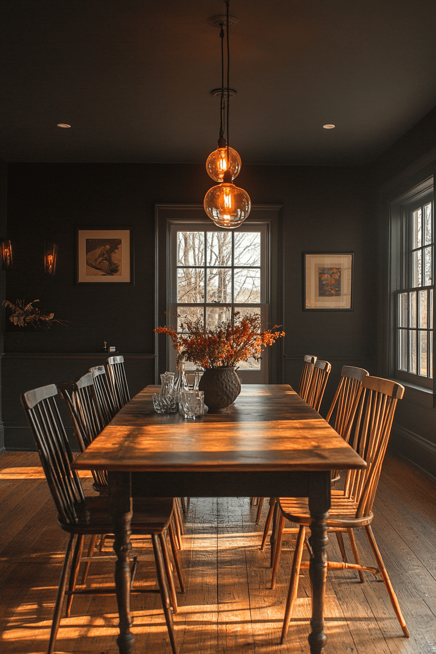 29 Moody Vintage Dining Room Ideas That Turn Mealtime Into a Mood moody vintage dining room