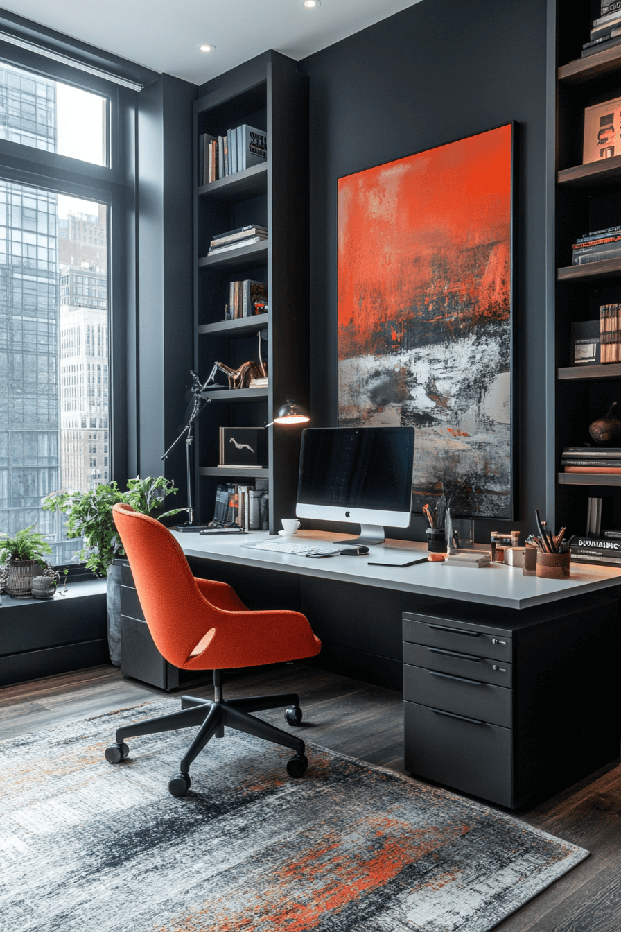 29 Moody Office Inspirations for a Comfortable and Inspiring Work Area moody office