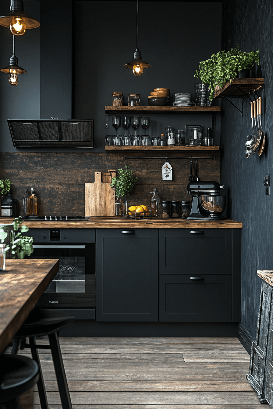 29 Small Moody Kitchen Inspirations That Turn Darkness into Delight small moody kitchen