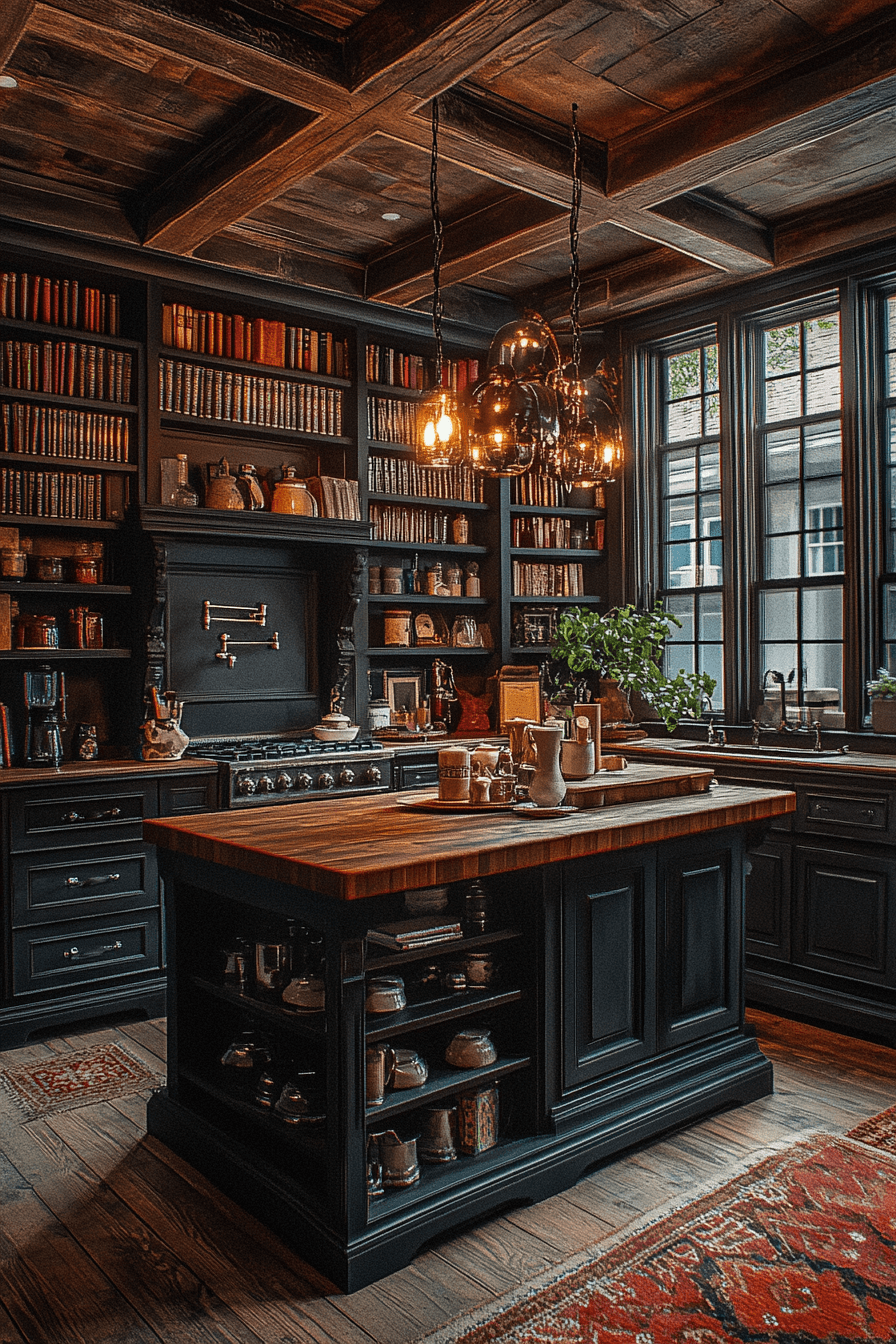 29 Dark Academia Kitchen Inspirations for a Thoughtfully Styled Space dark academia kitchen