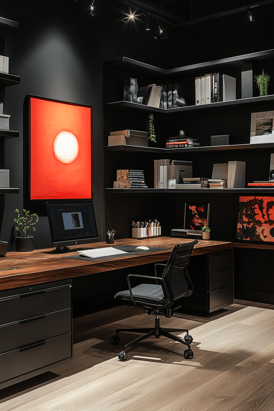 29 Moody Office Inspirations for a Comfortable and Inspiring Work Area moody office