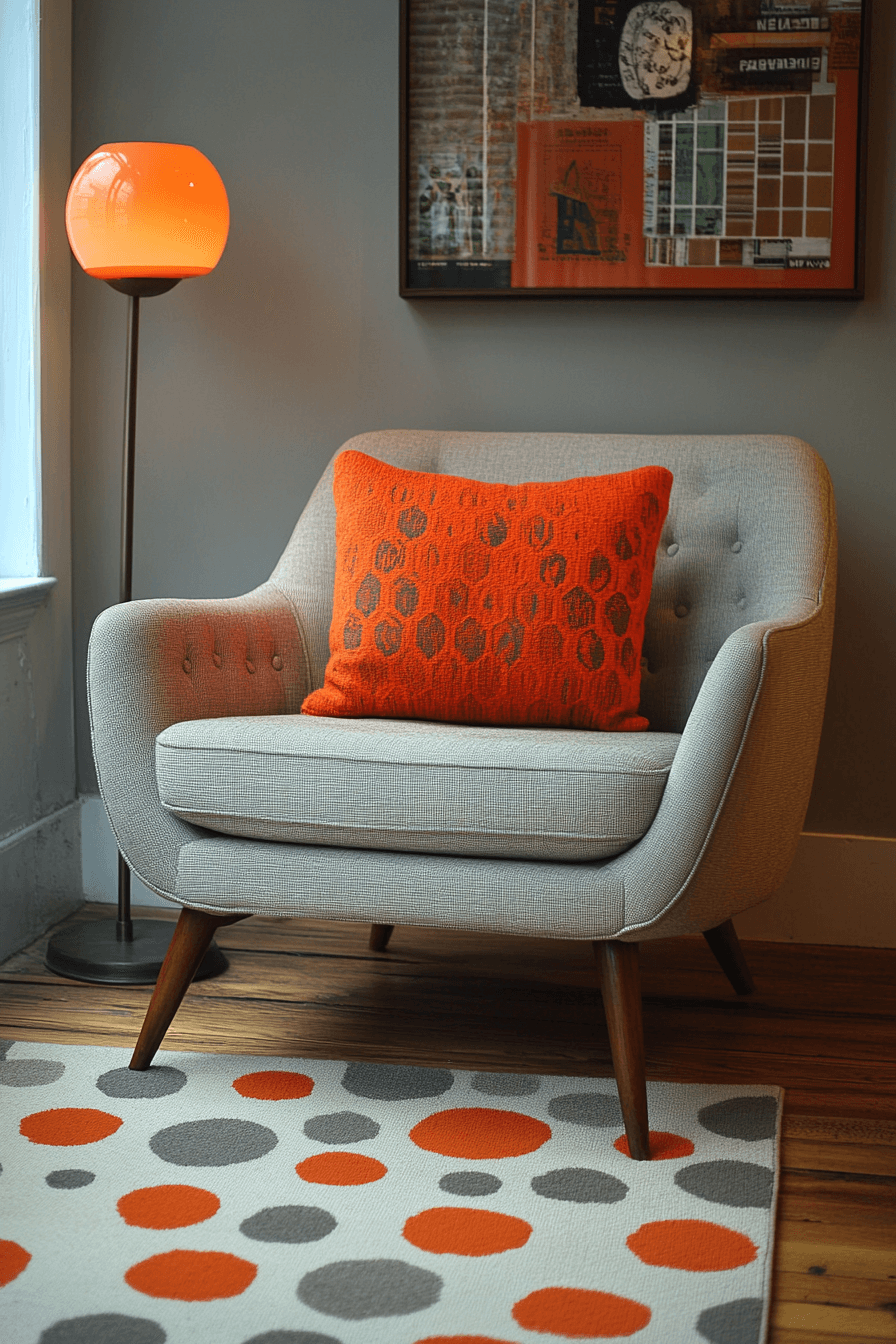 29 Grey and Orange Living Room Designs That Celebrate Contrast and Style Grey and orange living room