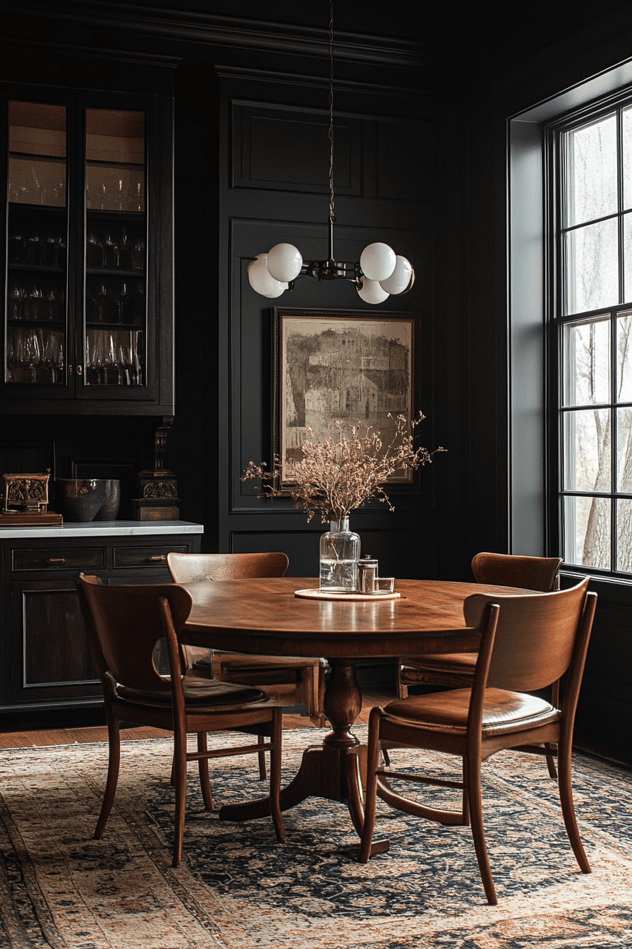 29 Moody Vintage Dining Room Ideas That Turn Mealtime Into a Mood moody vintage dining room