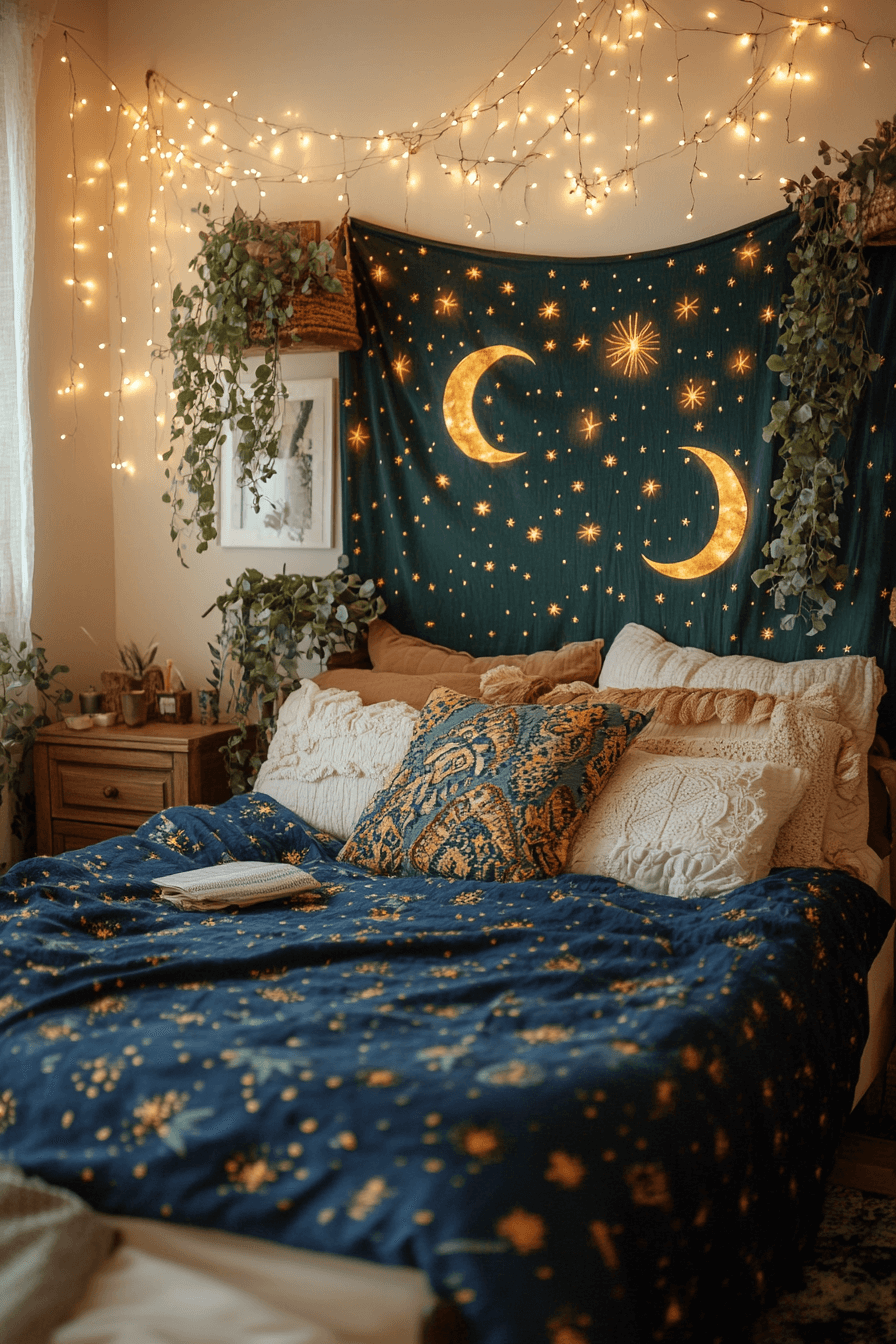 29 Boho Gothic Bedroom Ideas to Mix Vintage Charm with Bold Statement Pieces boho gothic bedroom