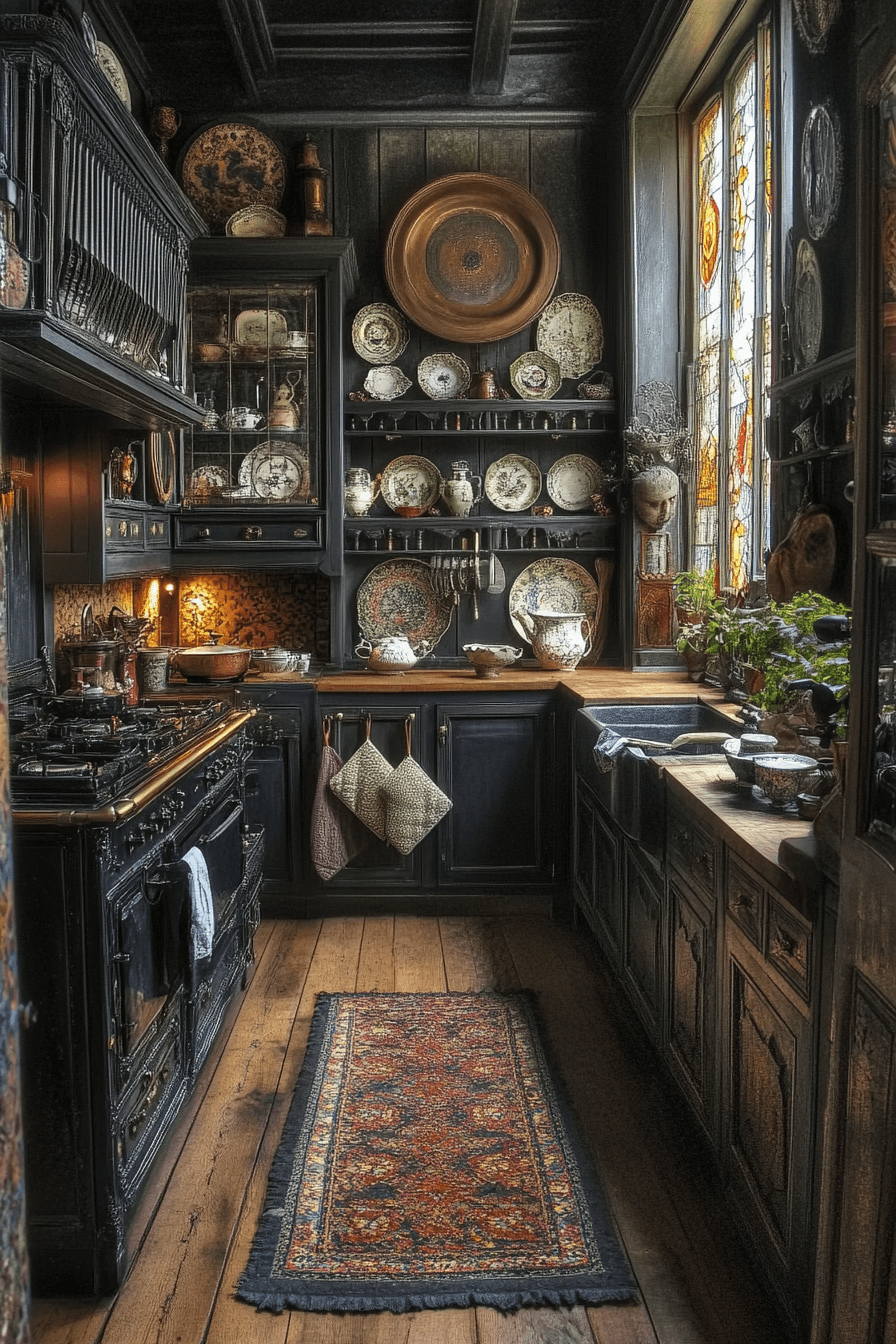 29 Moody Cottage Kitchen Inspirations to Embrace Simplicity and Depth moody cottage kitchen