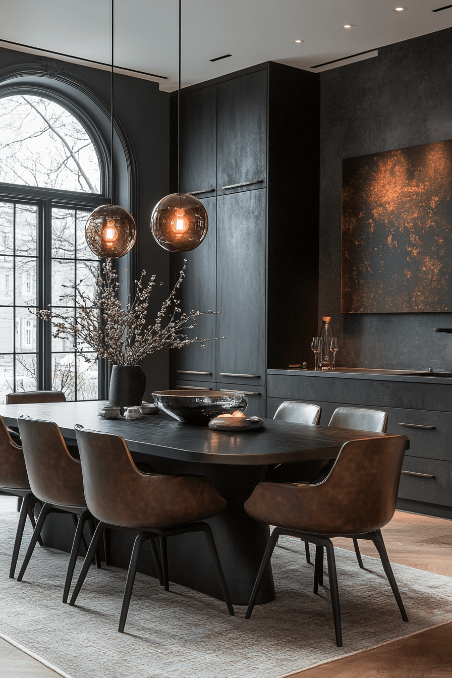 29 Moody Dining Room Ideas to Create a Warm and Stylish Gathering Spot moody dining room