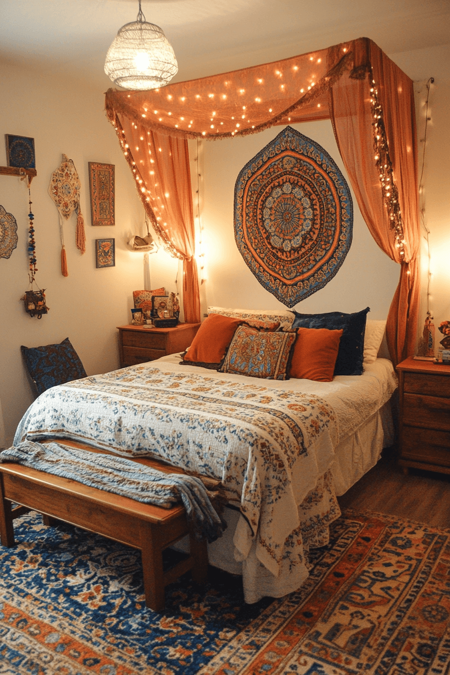 29 Boho Gothic Bedroom Ideas to Mix Vintage Charm with Bold Statement Pieces boho gothic bedroom