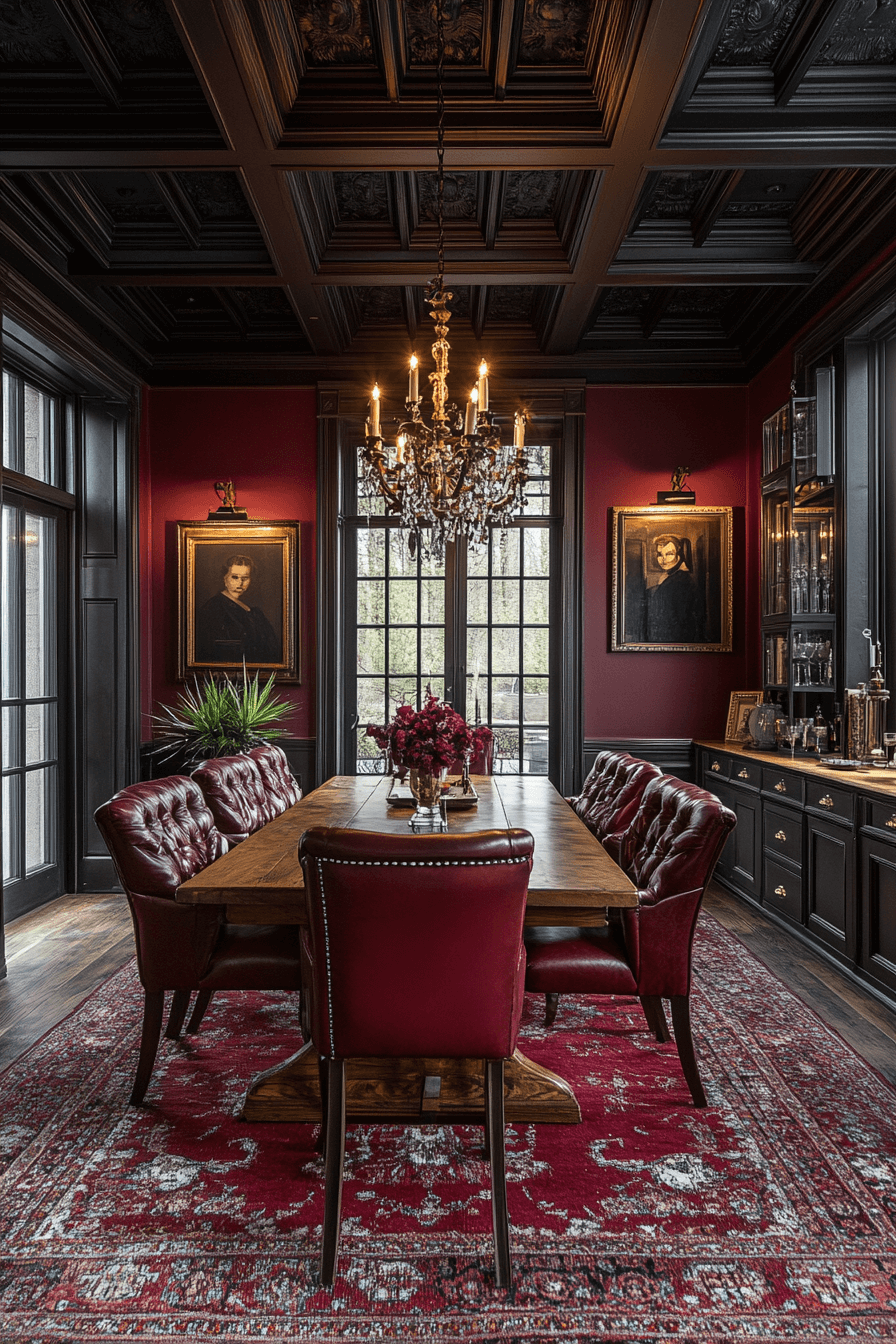 29 Moody Dining Room Ideas to Create a Warm and Stylish Gathering Spot moody dining room