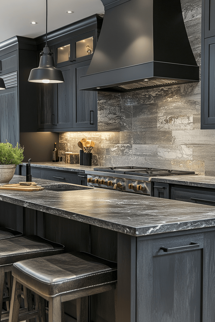 29 Dark Kitchen Aesthetic Inspirations to Create a Bold Cooking Space dark kitchen aesthetic