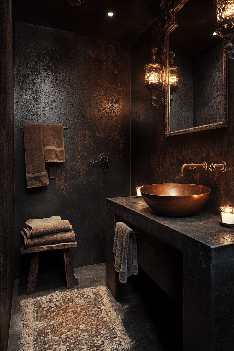 29 Moody Bathroom Designs That Will Elevate Your Home’s Aesthetic moody bathroom