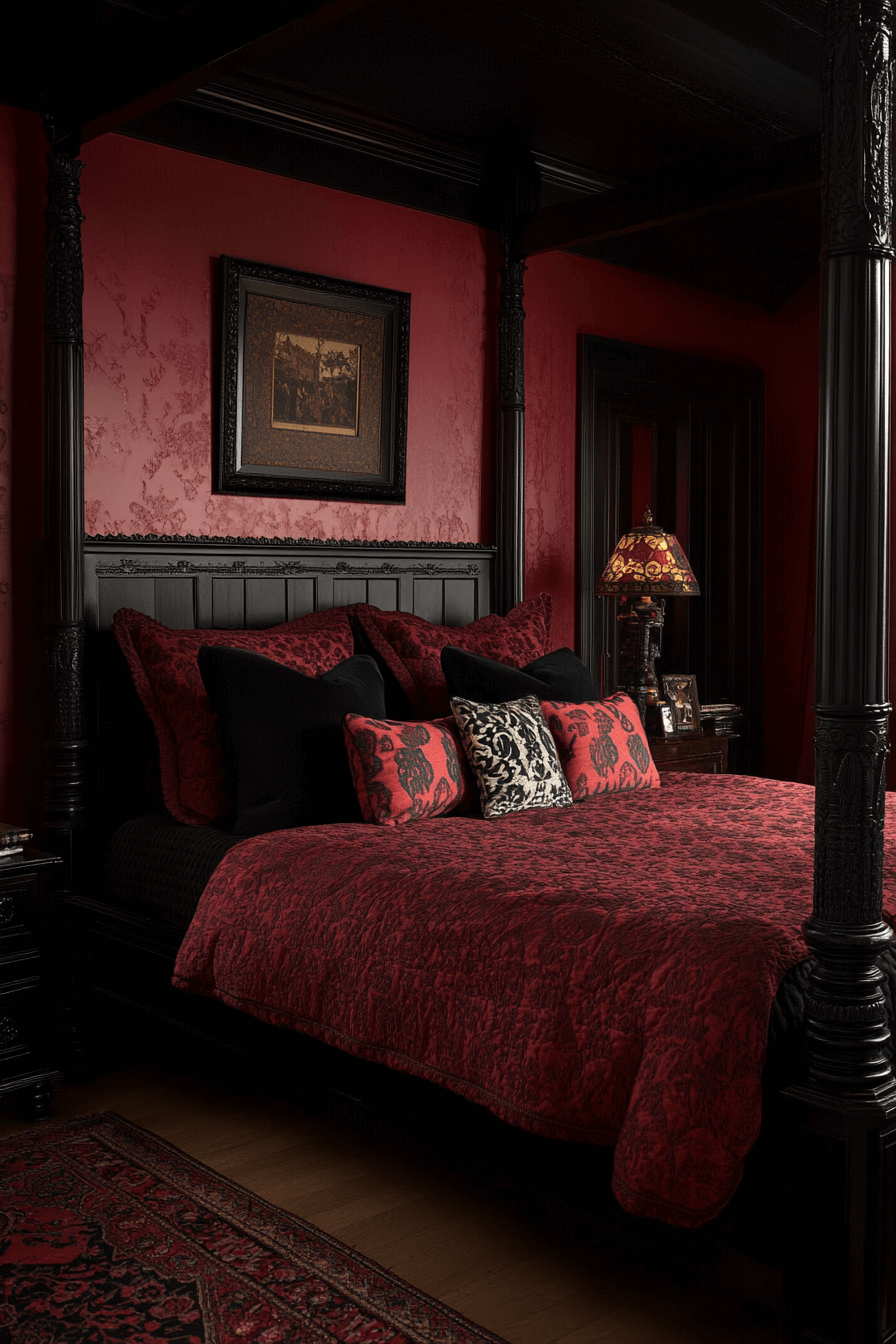 29 Boho Gothic Bedroom Ideas to Mix Vintage Charm with Bold Statement Pieces boho gothic bedroom