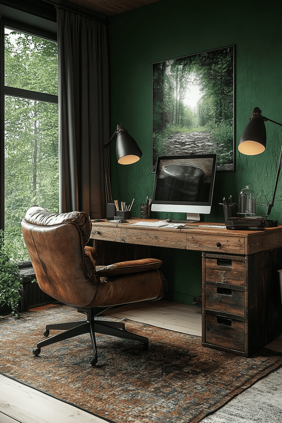 29 Moody Office Inspirations for a Comfortable and Inspiring Work Area moody office
