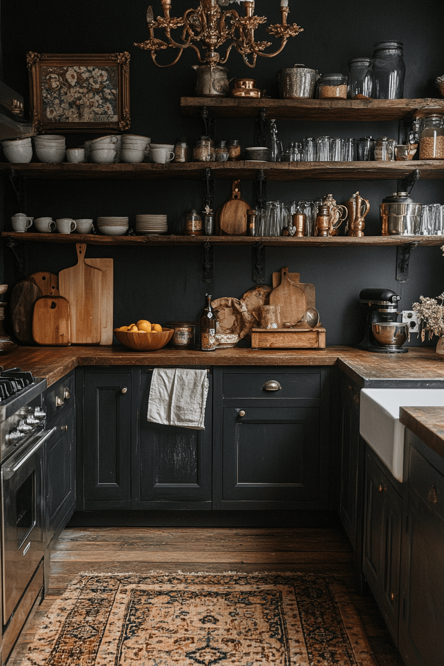 29 Moody Cottage Kitchen Inspirations to Embrace Simplicity and Depth moody cottage kitchen