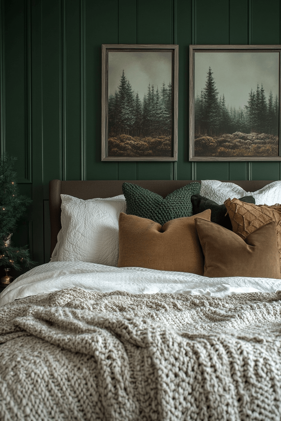29 Moody Green Bedroom Inspirations for a Perfect Balance of Tranquility and Drama moody green bedroom