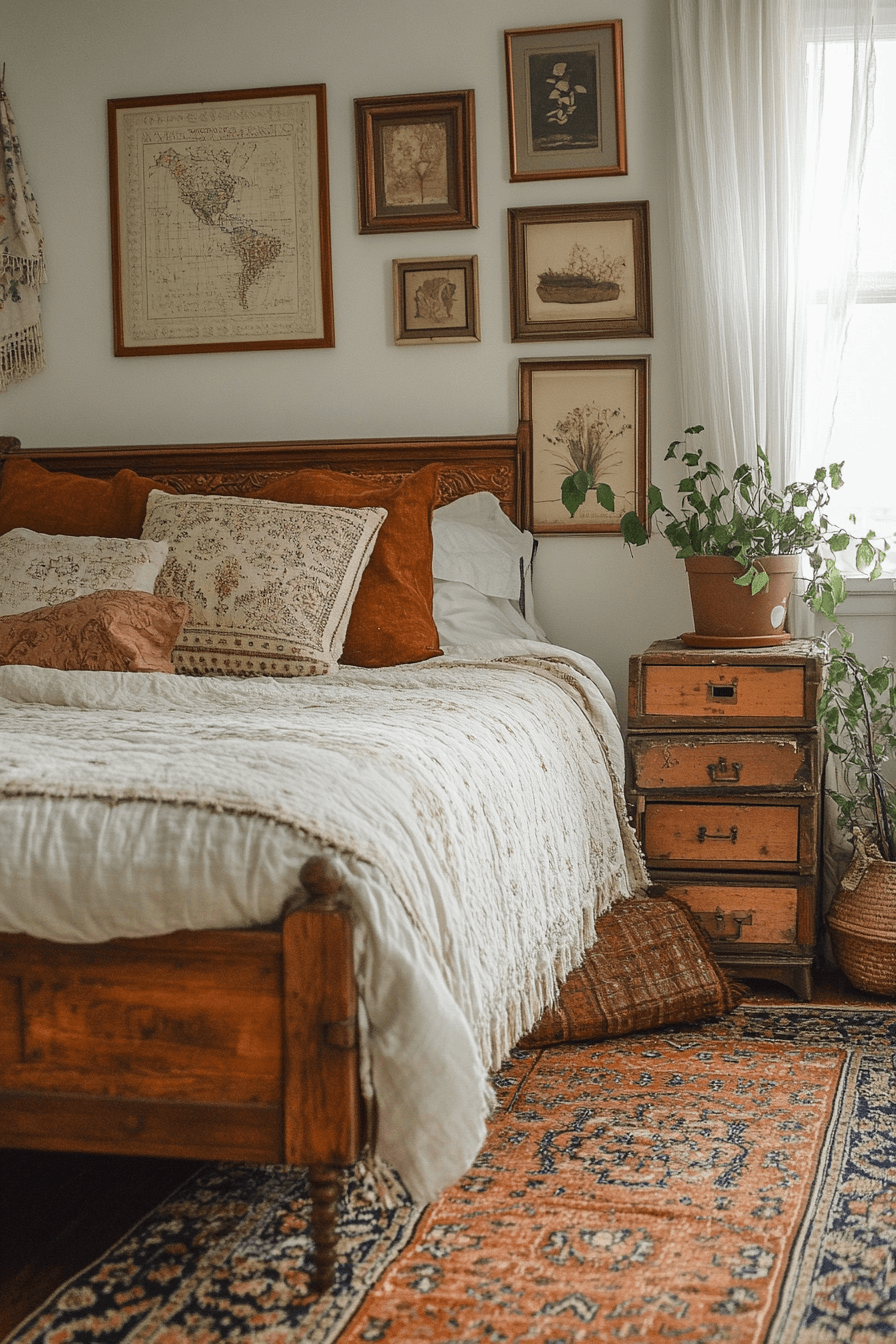 29 Boho Vintage Bedroom Inspirations That Bring Together Style and Comfort boho vintage bedroom